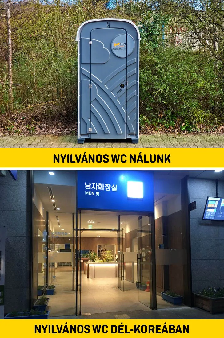 A nyilvános illemhelyek szintje itt teljesen más.