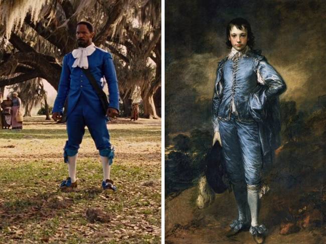 Quentin Tarantino Django elszabadul (2012) filmjében Thomas Gainsborough Kék fiú (1770) című festményét fedezhetjük fel.
