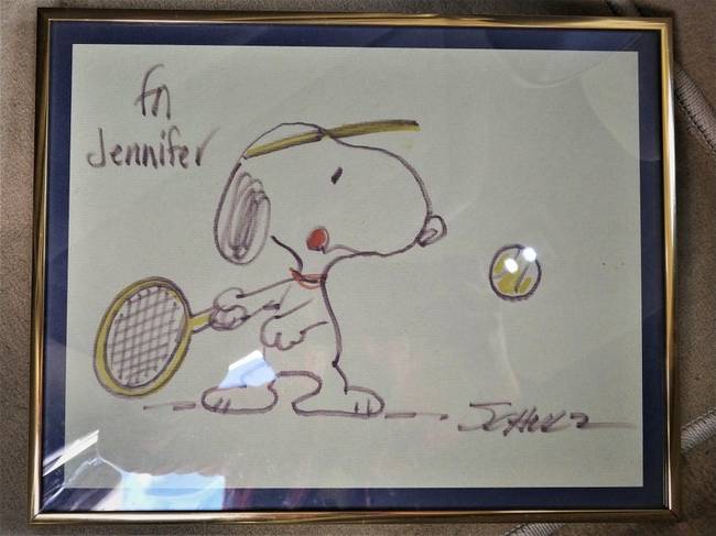 „Ezt a Charles Schultz által aláírt Snoopy rajzot egy bolhapiacon vettem 4,95 dollárért.”