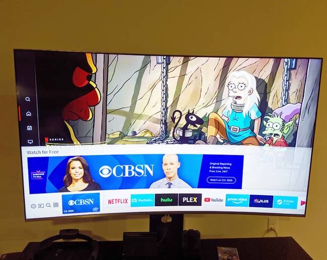 „A 2500 dolláros tévémen hirdetések jelennek meg, közvetlenül a menüben."