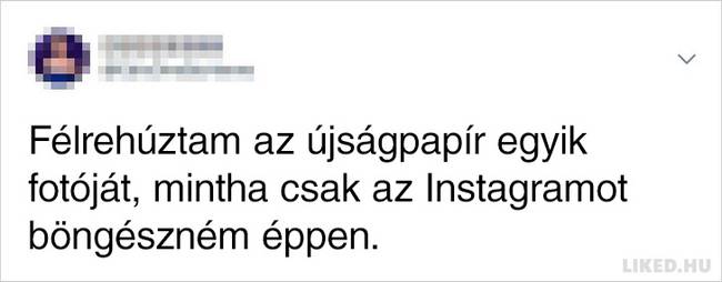Újságpapír Instagram fail