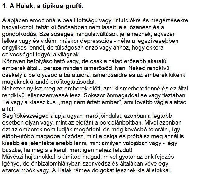 Bunkó horoszkóp: egy horoszkóp, ami garantáltan mindenkit vérig sért