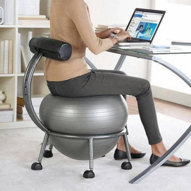 Fitness labda-tartó szék, munkahelyre.
