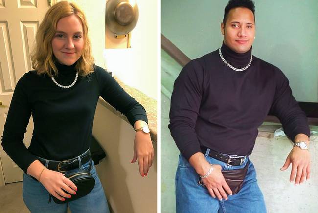 Bonyolult, de eredeti jelmez. Dwayne Johnson valószínűleg nagyra értékelné.
