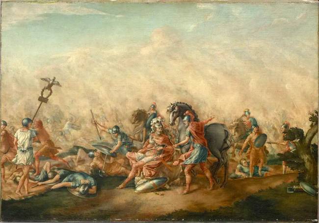 John Trumbull (1756–1843) – Yale Egyetem Művészeti Galéria – Paullus Aemilius halála a cannaei csatában