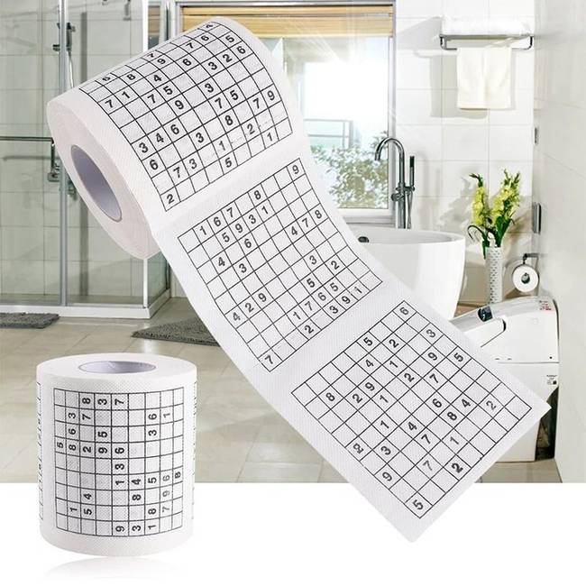 Sudoku-s vécépapír.