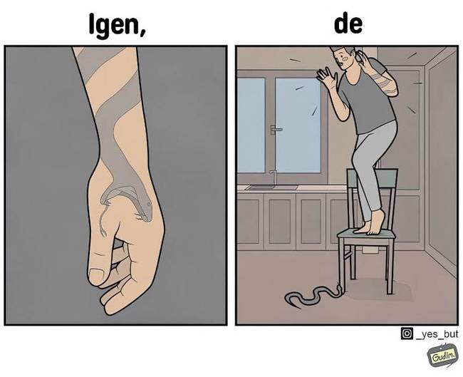 Egy művész képregényeket rajzol, melyekkel találóan bizonyítja, hogy mindennek van egy árny oldala