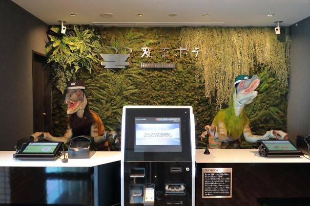 Ebben a tokiói hotelban személyzet helyett robot-dinoszauruszok fogadják a vendégeket.