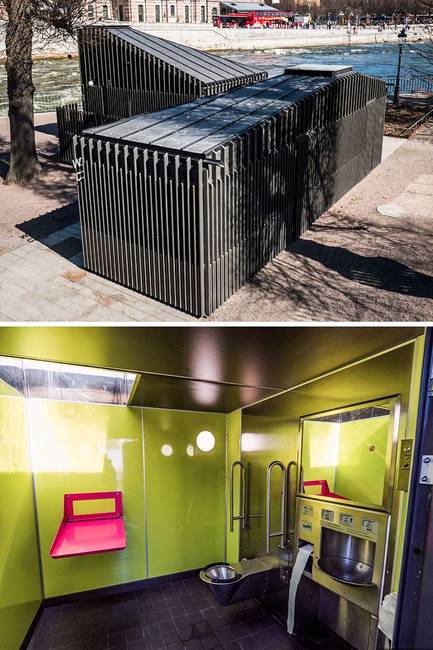 Nyilvános WC Stockholmban.
