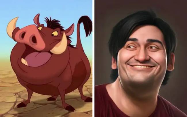 Rajzfilmkarakterek emberként 019