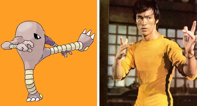 A Hitmonlee és Hitmonchan nevű Pokémonok Bruce Lee-ről és Jackie Chan-ről kapták a nevüket.