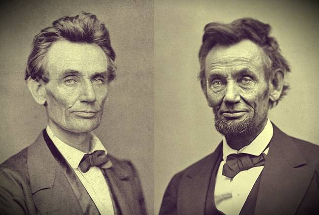 Abraham Lincoln az amerikai polgárháború előtt és után.