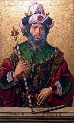 Dávid király. Pedro Berruguete festménye. XV. század.