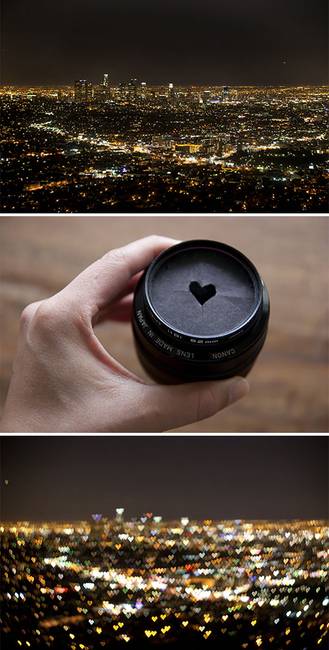 Látványos Bokeh-effekt, kilyukasztott kartonpapír segítségével.