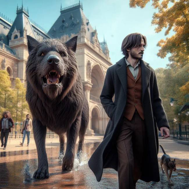 Remus Lupin es sirius black setal a Budapesti Allatkertben