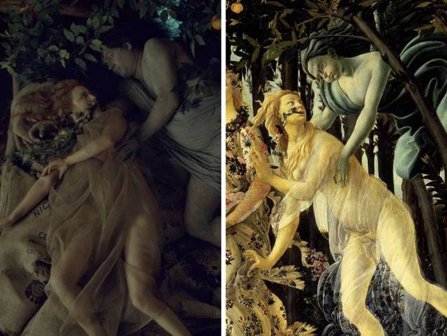 A Michael Rymer által rendezett 2013-as Hannibal sorozat ezen jelenetét kétségkívül Sandro Botticelli Tavasz (1477) című festményének egyik részlete inspirálta.