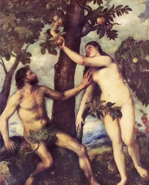 Tiziano Vecellio, „Bűnbeesés”. Kb. 1570.