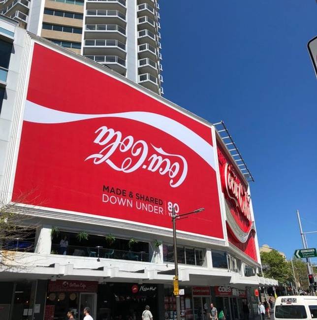 Coca Cola hirdetés Ausztráliában.