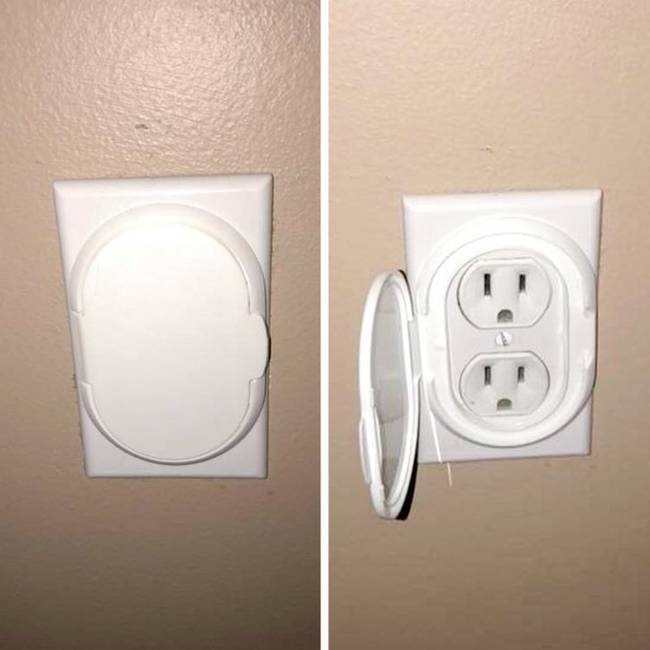 „Lifehack anyukáknak: vegyétek le a nedves törlőkendő fedelét, és ragasszátok rá a konnektorra."