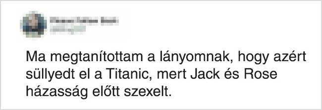 Tanító jellegű apavicc.