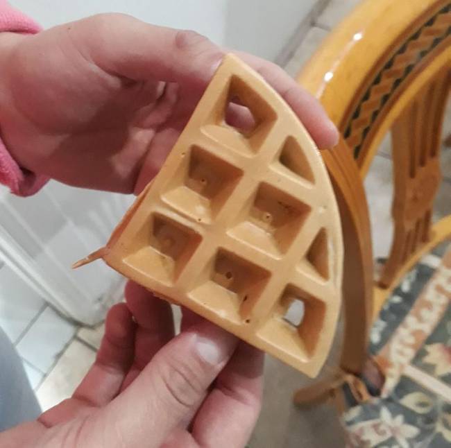 Ez a gofri annyira tökéletes, hogy olyan, mintha műanyag lenne.