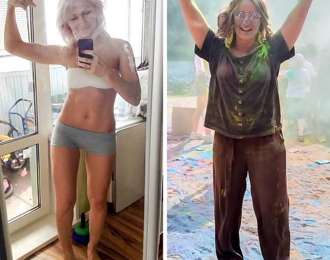„Mindenki büszke rá, hogy ennyit meg annyit fogyott, de hányan írják meg, hogy milyen hősies hízást vittek véghez? Én leszek az első! A bal oldali képen 55 kg voltam 2017-ben, a jobb oldalin pedig már 80 vagyok most, 2019-ben!”