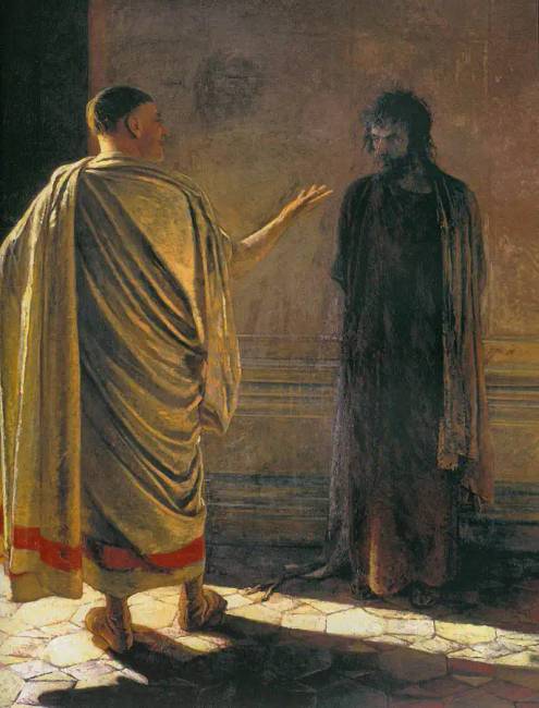 N. Ge. „Krisztus és Pilátus” („Mi az igazság?”), 1890.