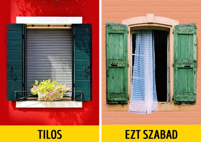 A házak ablakainak átlátszónak kell lenniük.