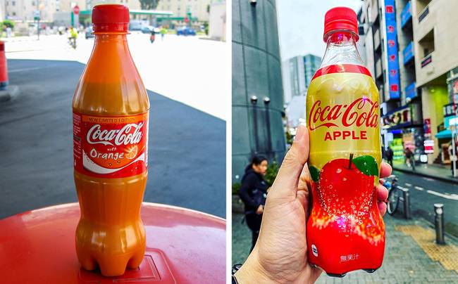 Narancsos és almás Coca-Cola