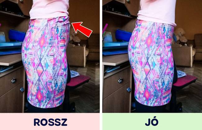 Varrás a harisnyákon a szűk ruha alatt