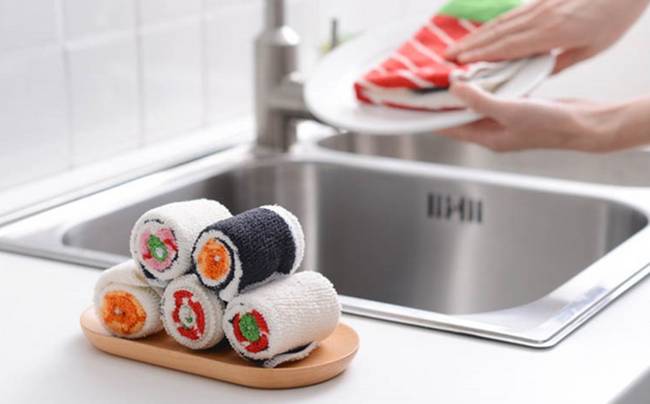 Sushi-tekercs ihlette mikroszálas törlőkendők