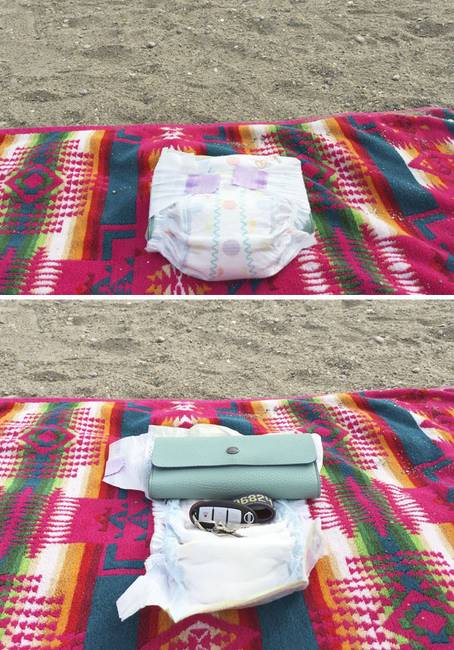 Pelenkába rejtett értékek. Ez még jól jöhet majd nyáron a strandon...
