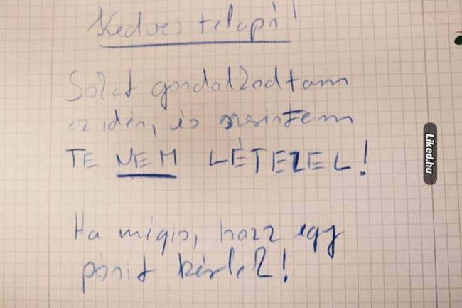Meghagyta azért a kiskaput… :P