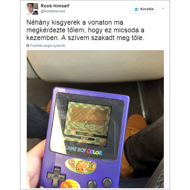 Nem tudhatják, hiszen a Game Boy Color gyártását 1998-ban kezdték el, és 2003. május 30-án gyártották le belőle az utolsó darabot. A mai általános iskolások még nem is éltek akkor.