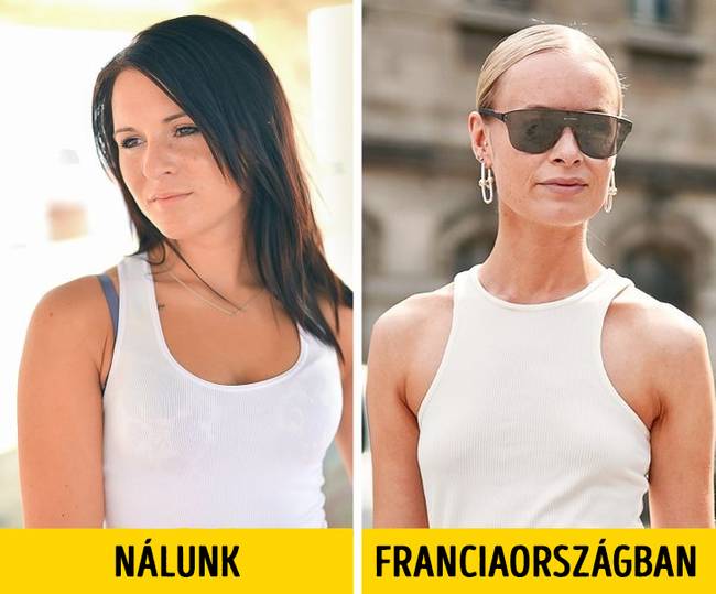A francia nők ritkán viselnek melltartót.