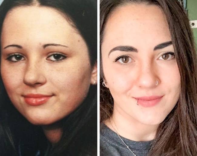 „12 és 31 évesen. Nyilván sokan mondták, hogy a szemöldök megváltoztatja a megjelenésem, de erre nem gondoltam.”