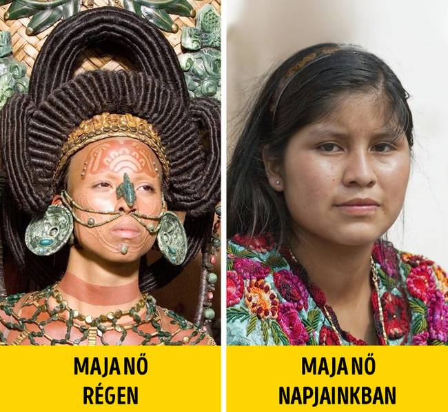 Maja nő régen és napjainkban