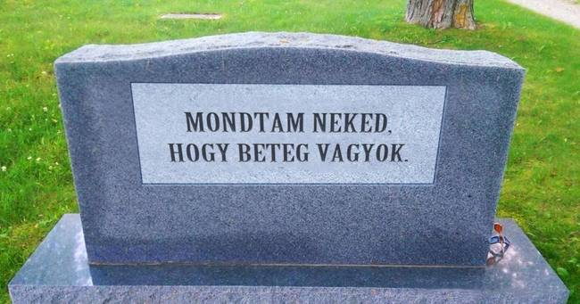 A 2002-ben elhunyt ír komikus, Spike Milligan utolsó nagy "poénja".