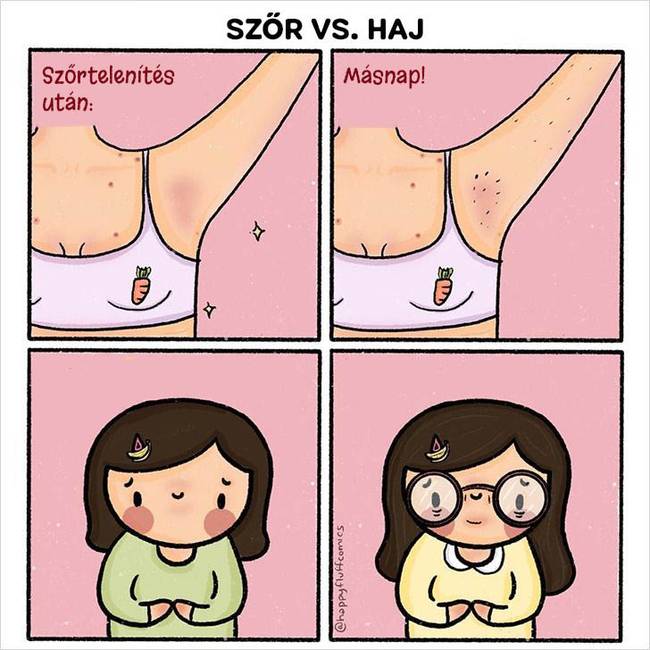 A kemény valóság a női hajjal kapcsolatban.