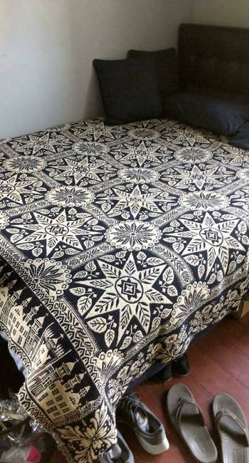 Kézzel készült jacquard szövet takaró, 1835-ből.