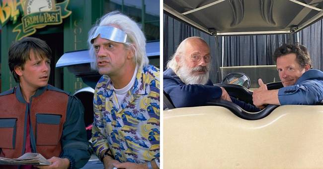 Michael J Fox és Christopher Lloyd (1985 és 2021)