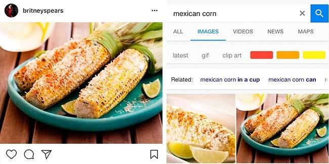 Britney rájött, hogy mégiscsak egyszerűbb lelopni egy képet a Google-ből, mint nekiállni sütni-főzni a konyhában.