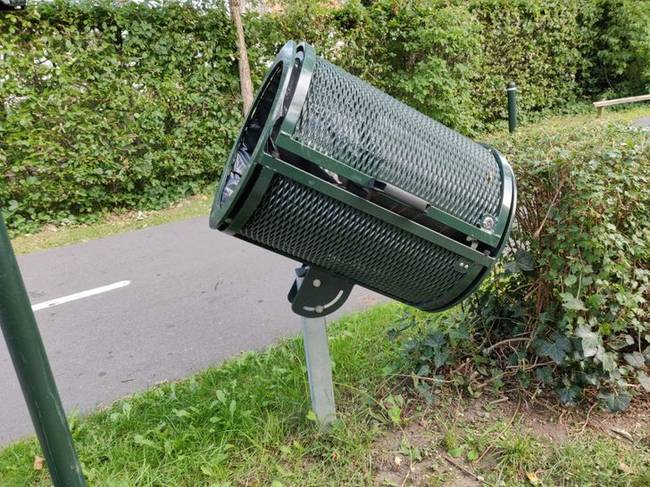 Kerékpáros szemetes dániában