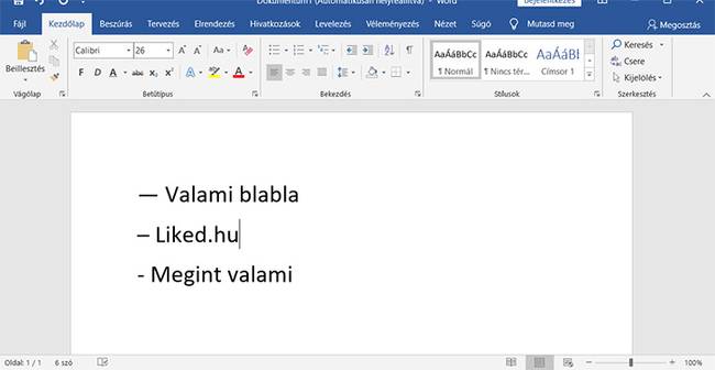 Különböző méretű kötőjelek