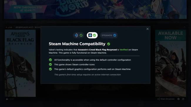 Kompatibilitási jelzést kaptak a játékok a Steam Machine-en