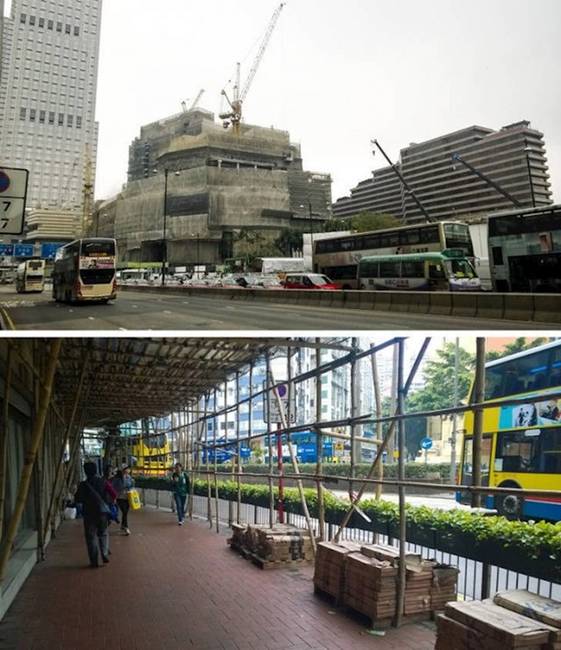 „Hongkongban sok modern felhőkarcoló található, ám az állványzatokhoz még mindig bambuszt használnak."