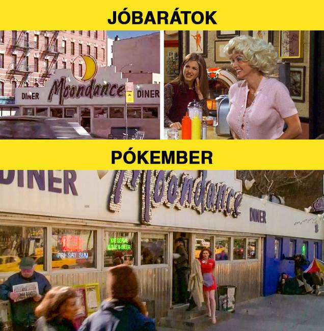 A Jóbarátok című sorozat Monicája ugyanabban a Moondance nevezetű new yorki étteremben dolgozott, mint a Pókember című film Mary Jane-je.