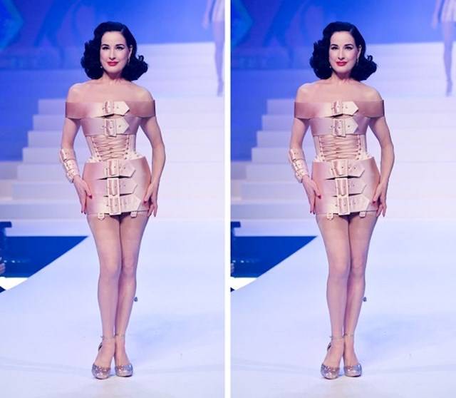 Dita von Teese keskeny derék nélkül