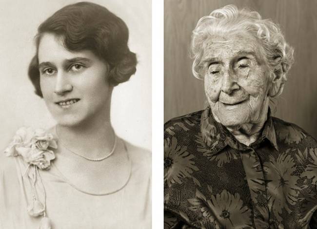 Bedřiška Köhlerová: 26 és 103 éves korában.