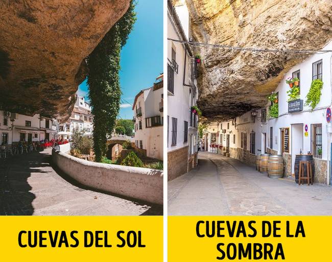 Spanyol város a szikla alatt